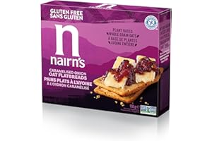 Nairn’s – Caramelised Onion Oat Flatbreads | Made with Gluten Free Wholegrain Oats | High Fibre | Plant-Based | Vegan & Non-G