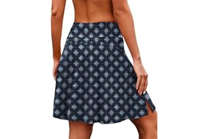 COOrun 20" Tennis Skirt Women Knee Length Golf Long Skort with Pockets High Waisted Athletic Sports Inner Shorts Skirts S-3XL