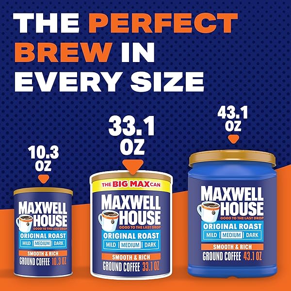 MAXWELL HOUSE ORIGINAL ROAST GROUND COFFEE, 33.1 OZ CANISTER