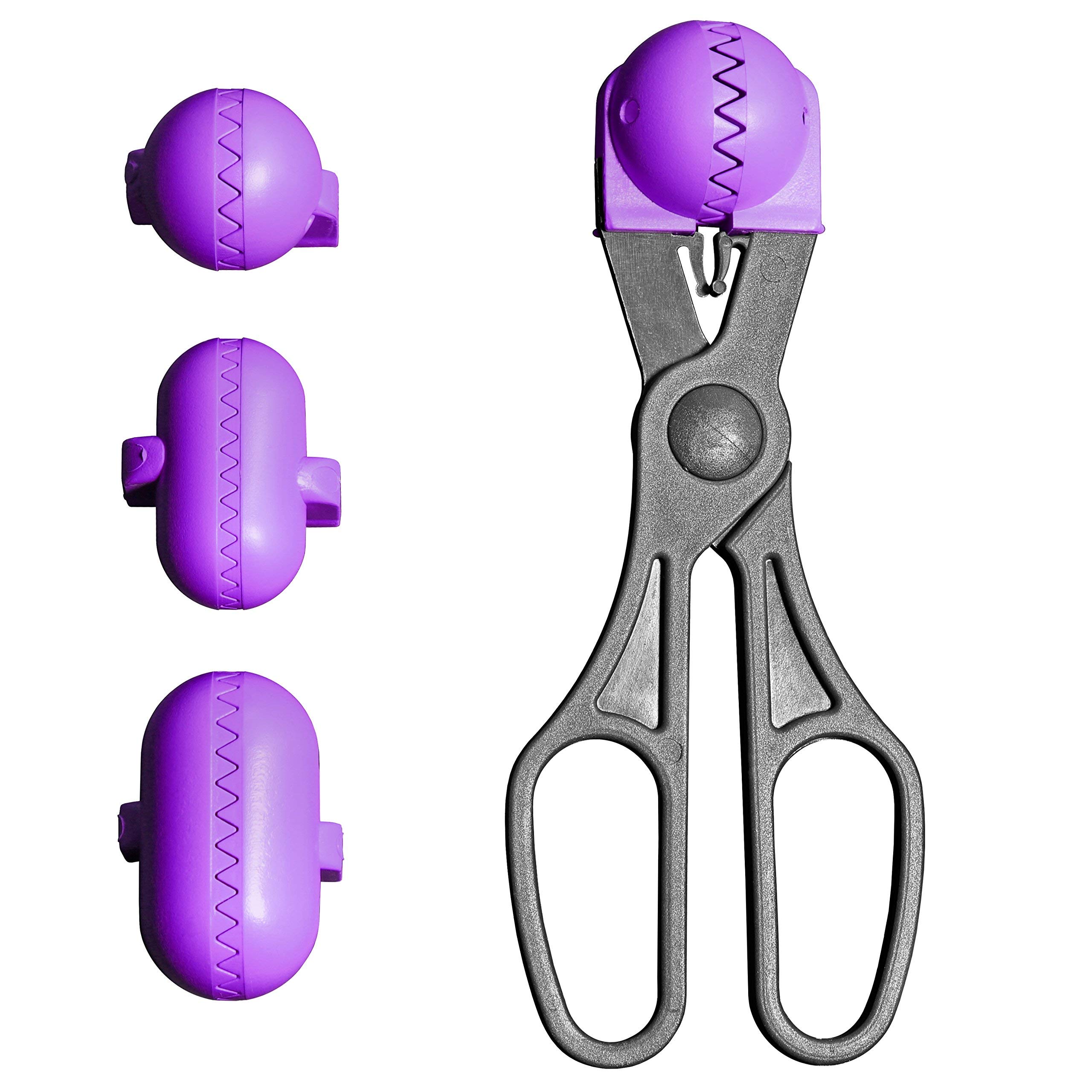 LA CROQUETERA Purple Colour-Multi-Purpose Utensil with 4 Interchangeable Dough Moulds-for croquettes, Meatballs, Balls, sushi-100% Spanish: Patented and Made in Spain, Berry, 1 utensilio — image 1