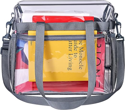 clear tote 12x6x12