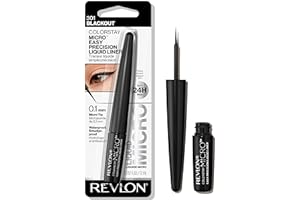 REVLON ColorStay Micro Easy Precision Liquid Eyeliner, Waterproof, Smudgeproof, Longwearing, Stocking Stuffer for Her, 301 Blackout, 0.057 fl oz