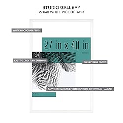 MCS Studio Gallery Frame, White Woodgrain, 27 x 40