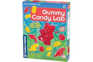 Thames & Kosmos Gummy Candy Lab - Bears, Fruit, Dolphins & Dinosaurs! Sweet Science STEM Experiment Kit, Make Your Own Gummy Candies in Cool Shapes & Colors | Learn Chemistry | New & Improved Formula