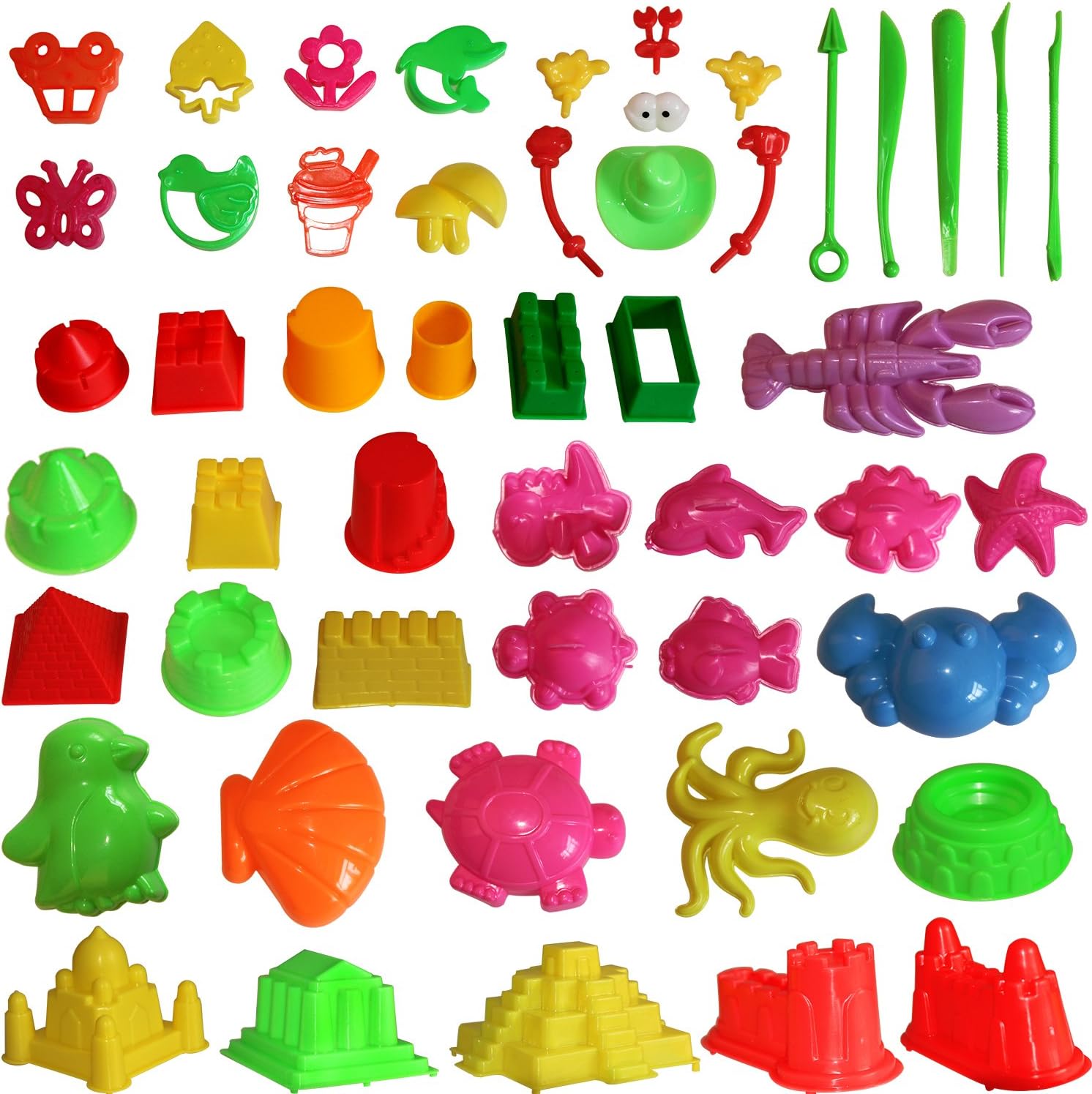 Mukool Sand Molding Tools 42pcs Mold Activity Set Compatible with Any Molding Sand: Toys & Games