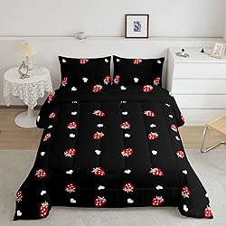 Red Strawberry Bedding Set Full Size, Soft Kawaii
