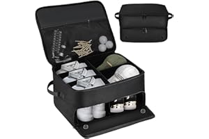 Senprity 2 Layer Golf Trunk Organizer, Golf Shoe Organizer for 2 Pairs of Shoes with Separate Compartments Waterproof Golf Sh