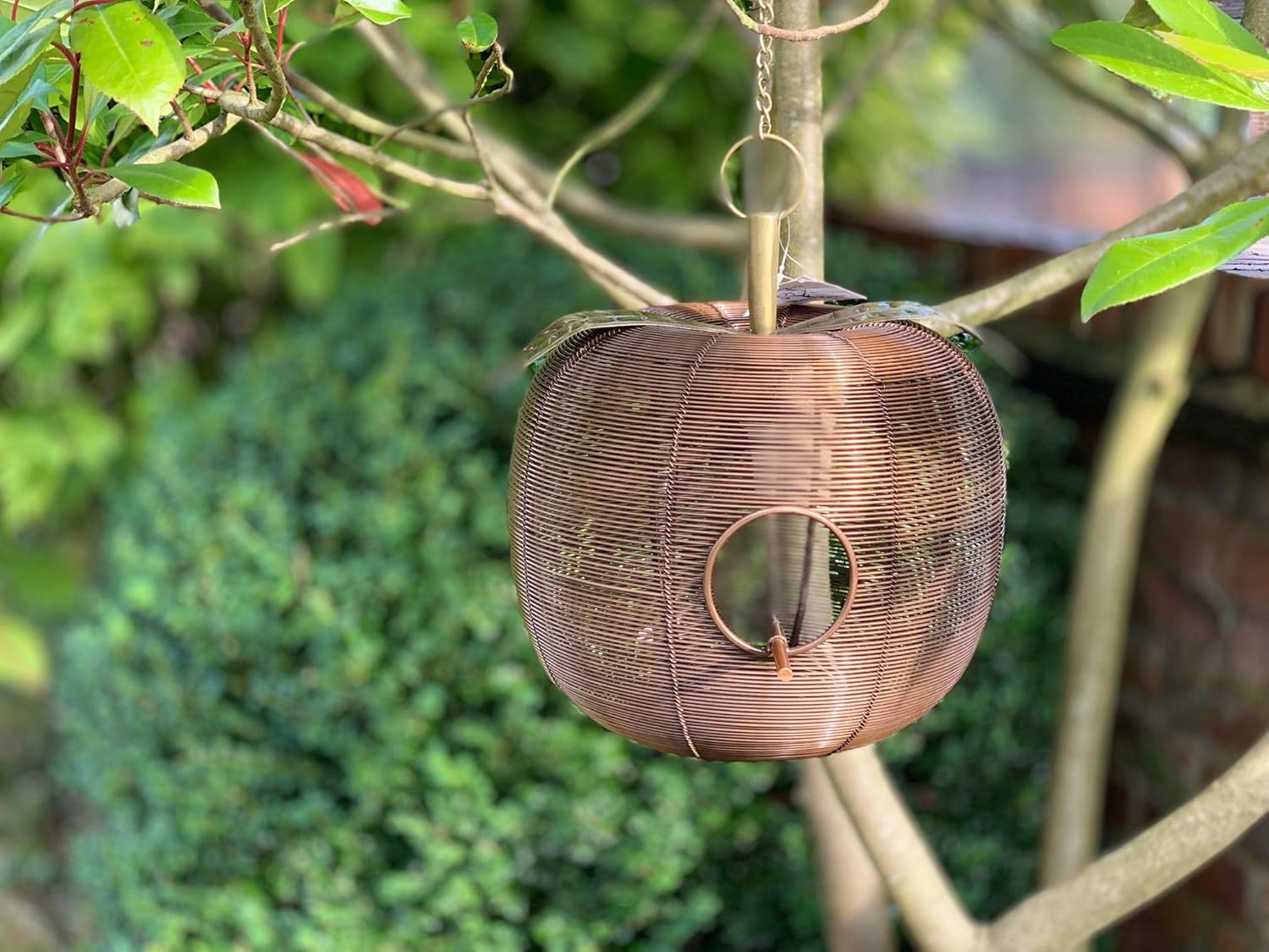 Petti Rossi Apple Shape Metal Bird Feeder Antique Copper Amazon