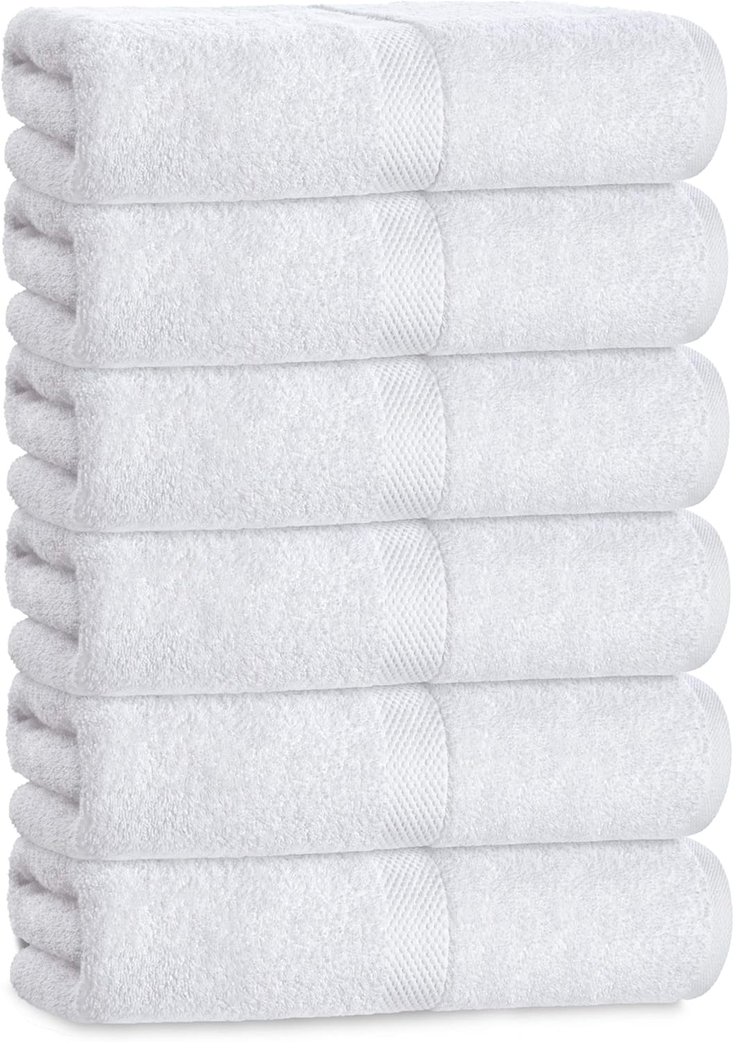 Luxury White Hand Towels - Soft Circlet Egyptian Cotton | Highly Absorbent Hotel spa Bathroom Towel Collection | 16x30 Inch | Set of 6: Kitchen & Dining