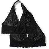 Amazon Essentials Women's Stretch Galloon Lace Halter Bralette