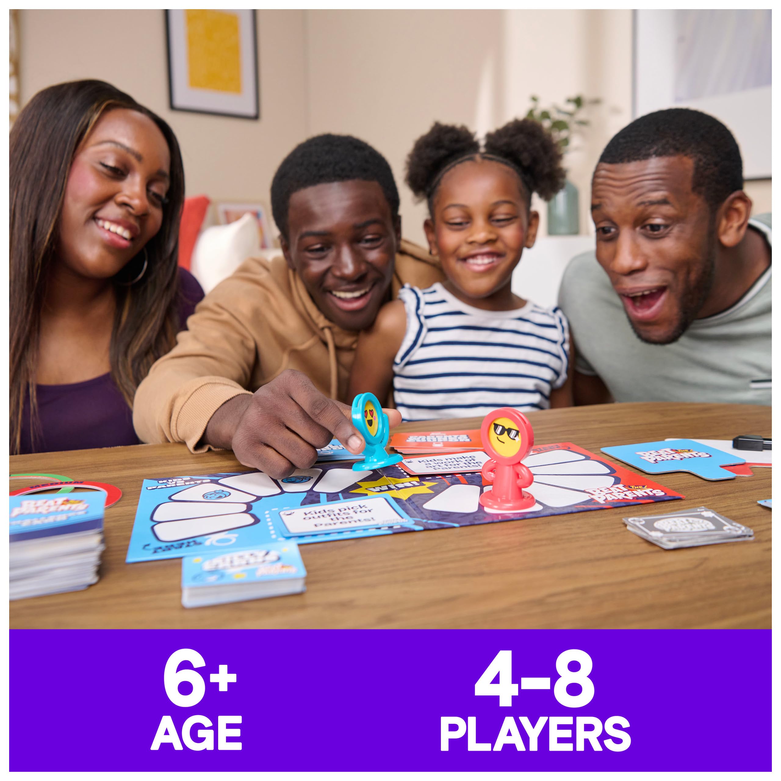 Spin Master Games, Beat The Parents, 2025 Edition with New Challenges & Cards, Friendly Competition Family Game, Family Game Night, 4-8 Players, Stocking Stuffer Gift Ideas for Ages 6 & Up