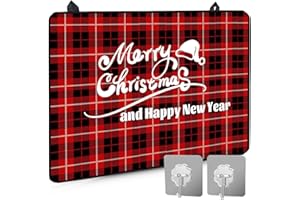 QTECLOR Christmas Stove Top Covers, Extra Large Stove Top Cover for Electric, Anti-Slip Waterproof Mat for Glass Stove Top Protector Heat Resistant Square Pad Multipurpose Foldable Cooktop Cover