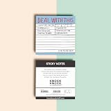 Knock Knock Hand-Lettered Sticky Notes 3x3 Inches 100 Sheets Deal With This view 3