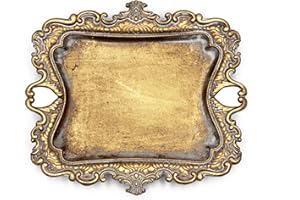TSTARER Vintage Small Gold Ring Dish, Birthday & Wedding Gifts for Women，Wedding Ring Tray - 5.3 x 4.5 inches