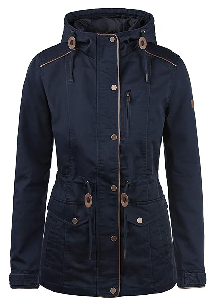 DESIRES Anja Damen Übergangsjacke Mantel Parka leichte Jacke mit Kapuze