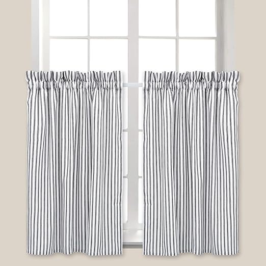 Amazon Com Cackleberry Home Black And White Ticking Stripe Cafe