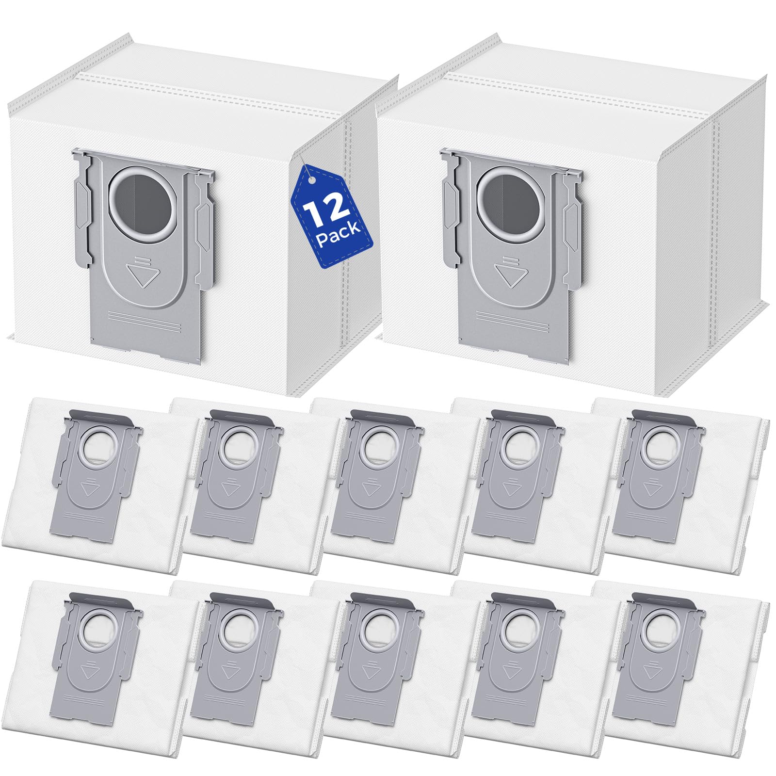 Photo 1 of 12 Pack Q7 Dust Bags Compatible with Roborock Q7 M5+, Q7 Max+, S8 Pro Ultra, S7 Max Ultra, Q10 S5+, Q10 X5+, Q8 Max+, Q5 Max+, Q5 Pro+, Q5 Pro, Q5+, 3.6L Vaccum Bag for S8+, S7 MaxV Ultra, Q5, Q7+