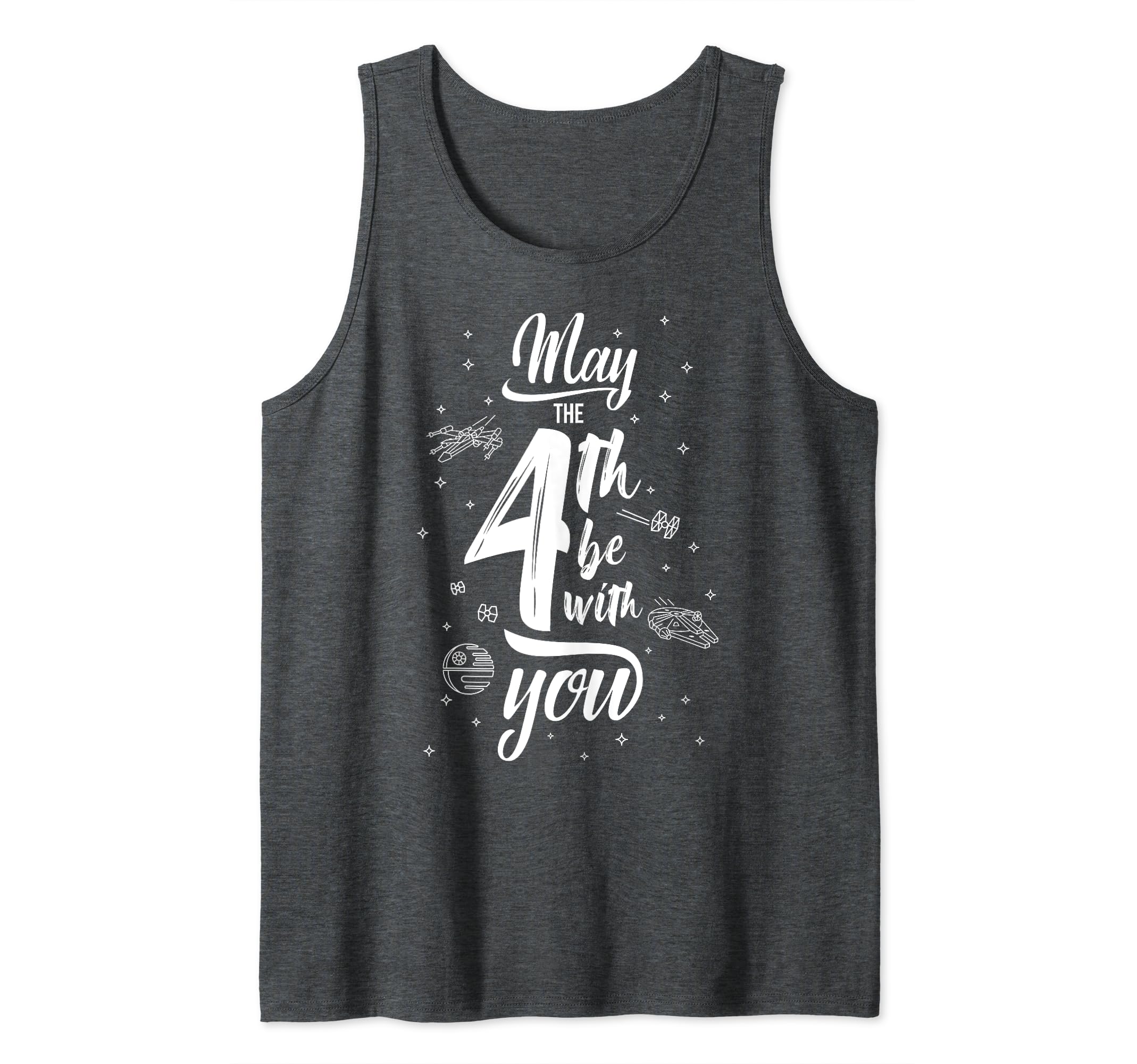 Star Wars May The 4th Be With You Space Text C1 Tank Top