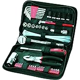 Apollo Tools 56 Piece Compact Metric Auto Tool Set in Zippered Case, Small Mechanic Tool Set for Car Emergency, Motorcycle Re