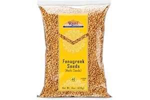 RANI BRAND AUTHENTIC INDIAN PRODUCTS Rani Fenugreek (Methi) Seeds Whole 14oz (400g) Trigonella foenum graecum ~ All Natural | Vegan | Gluten Friendly | Non-GMO | Kosher | Indian Origin, used in cooking & Ayurvedic spice
