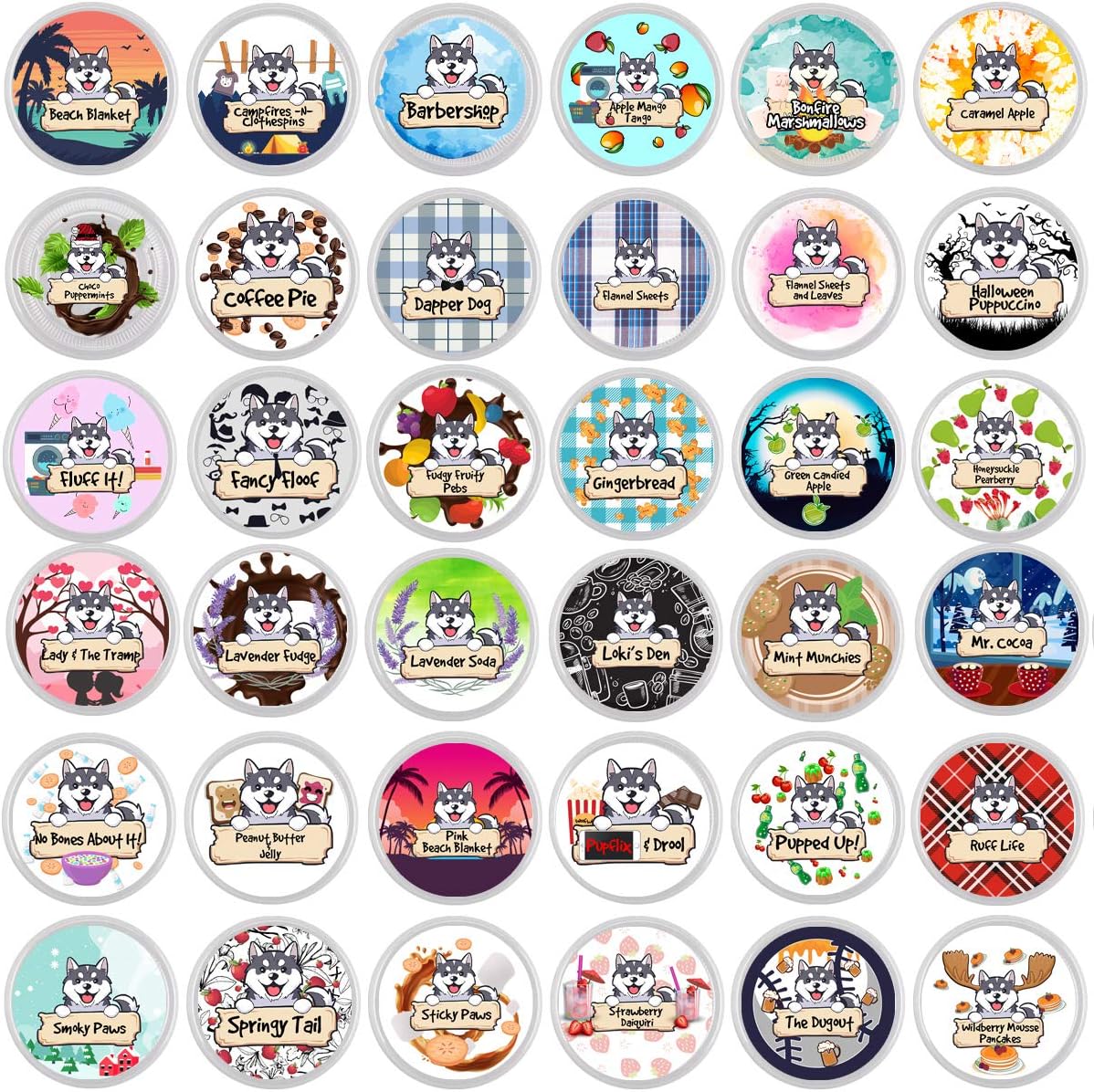 WoofWix Candle Tarts - (10) Assorted- Mixed Scents - Flameless-Smoke-Free Candle Melts 10 Pack