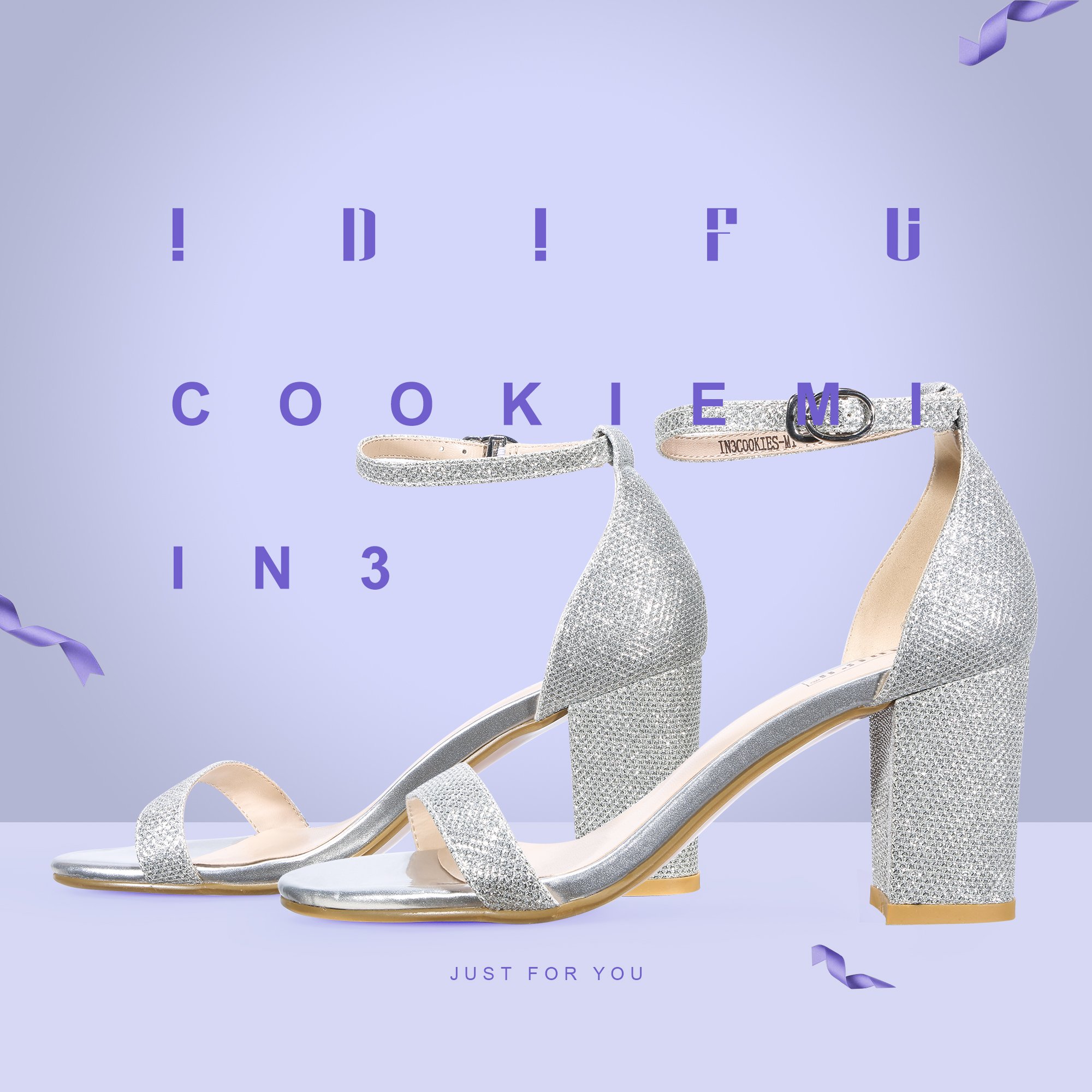 IDIFU Women�s CookieMI Block Heels Sandals 3 Inch Chunky