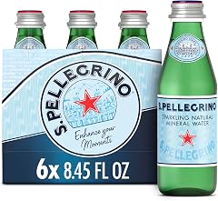 S.Pellegrino Sparkling Mineral Water, 8.45 Oz Glass Bottle | Natural sparkling mineral water; 8.45 fl oz glass bottle
