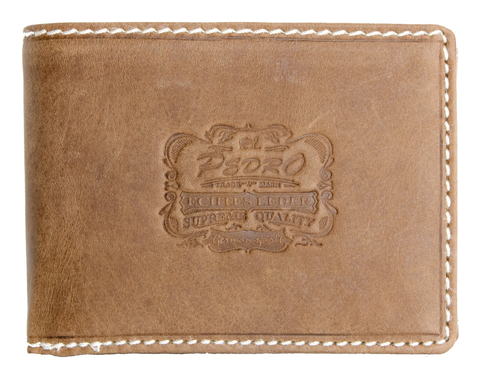 Pedro Strong Natural Genuine Leather Wallet - No Lining - Just Leather