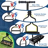 vanpein Lawn Aerator Coring Manual Hollow Tine Aerator with Core Box Black view 3