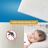 NeatiEase Adjustable Magnetic Window Screen 100x130 cm Grey Frame White Net view 2
