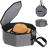 SHWWQUE Hat Storage Box,Hat Boxes for Women Storage,Cowboy Hats Holder for Travel,Wide Brims Hat Carrier Case,Stuffed Animal Toy Organizer,Hat Box Closet Organizers and Storage,Hat Boxes for Men