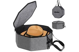 SHWWQUE Hat Storage Box,Hat Boxes for Women Storage,Cowboy Hats Holder for Travel,Wide Brims Hat Carrier Case,Stuffed Animal Toy Organizer,Hat Box Closet Organizers and Storage,Hat Boxes for Men