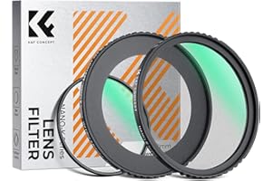 K&F CONCEPT UV Black Diffusion 1/4 Filter Kit Compatible with Canon Powershot V1 - UV Protector & Mist Effect, Optical Glass,