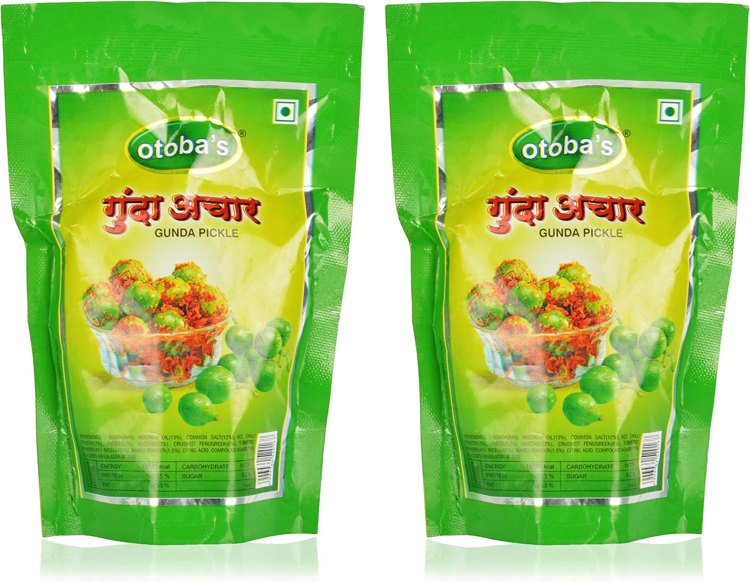 Otoba Delight Foods Gunda Pickle (400 g, Set of 2 x 200 g)