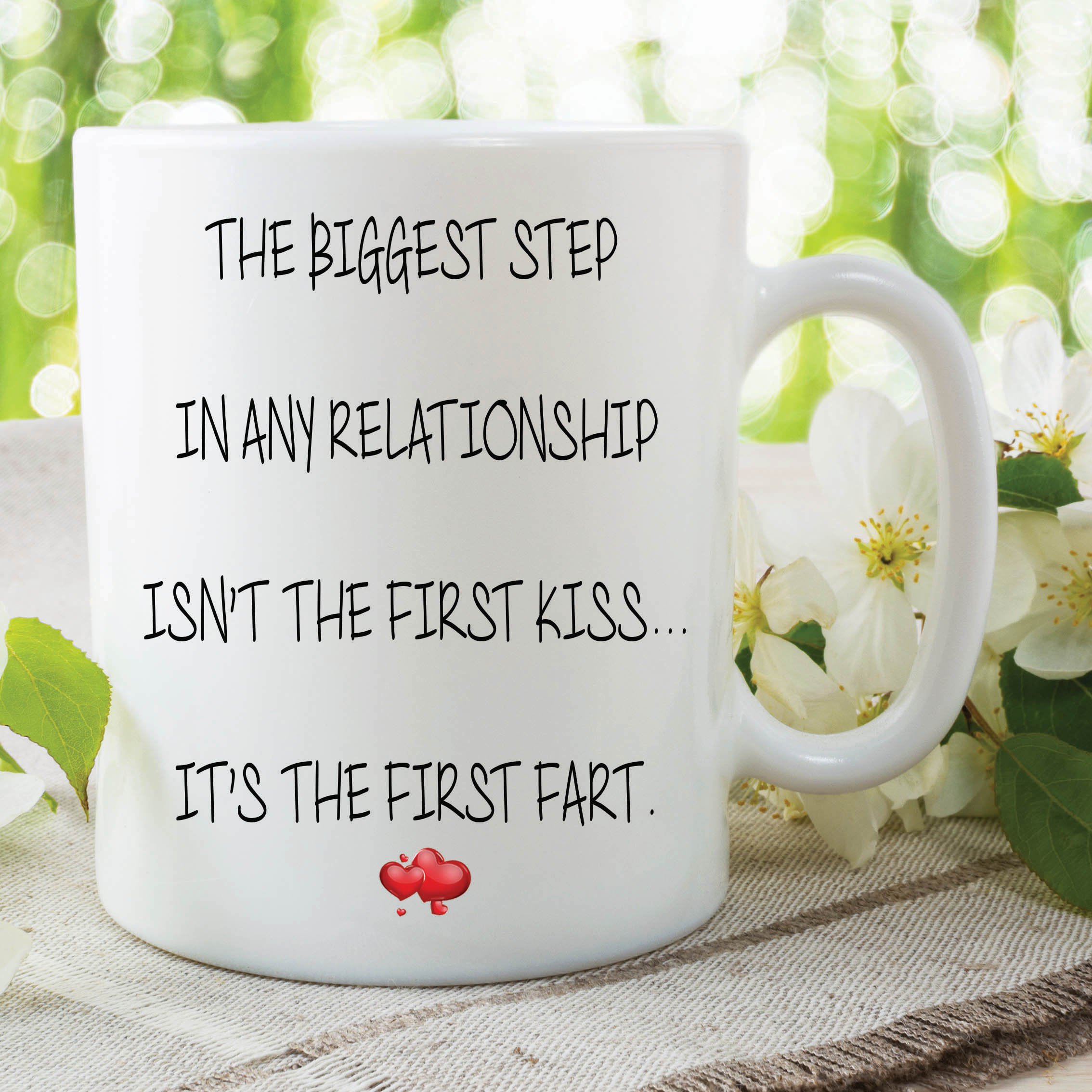 Fart Mug First Fart Funny Novelty Gifts Girlfriend Valentines Joke Cup WSDMUG598