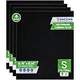 Bagean C545 Carbon Prefilter S - Compatible with Winix Air Purifier Filter Replacement - Fits Winix C545 Replacement Filter - Activated Carbon Filters Absorb Odors and Freshen the Air (4-Pack)