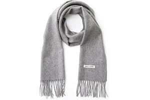 linişte 100% Wool Scarf - Men and Women Winter Warm Soft Luxurious Solid Colors Gift Box