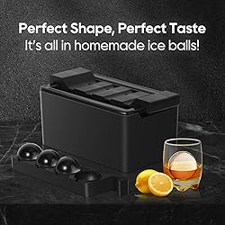 Mooues Clear Ice Ball Maker Mold, 8 Large Whiskey