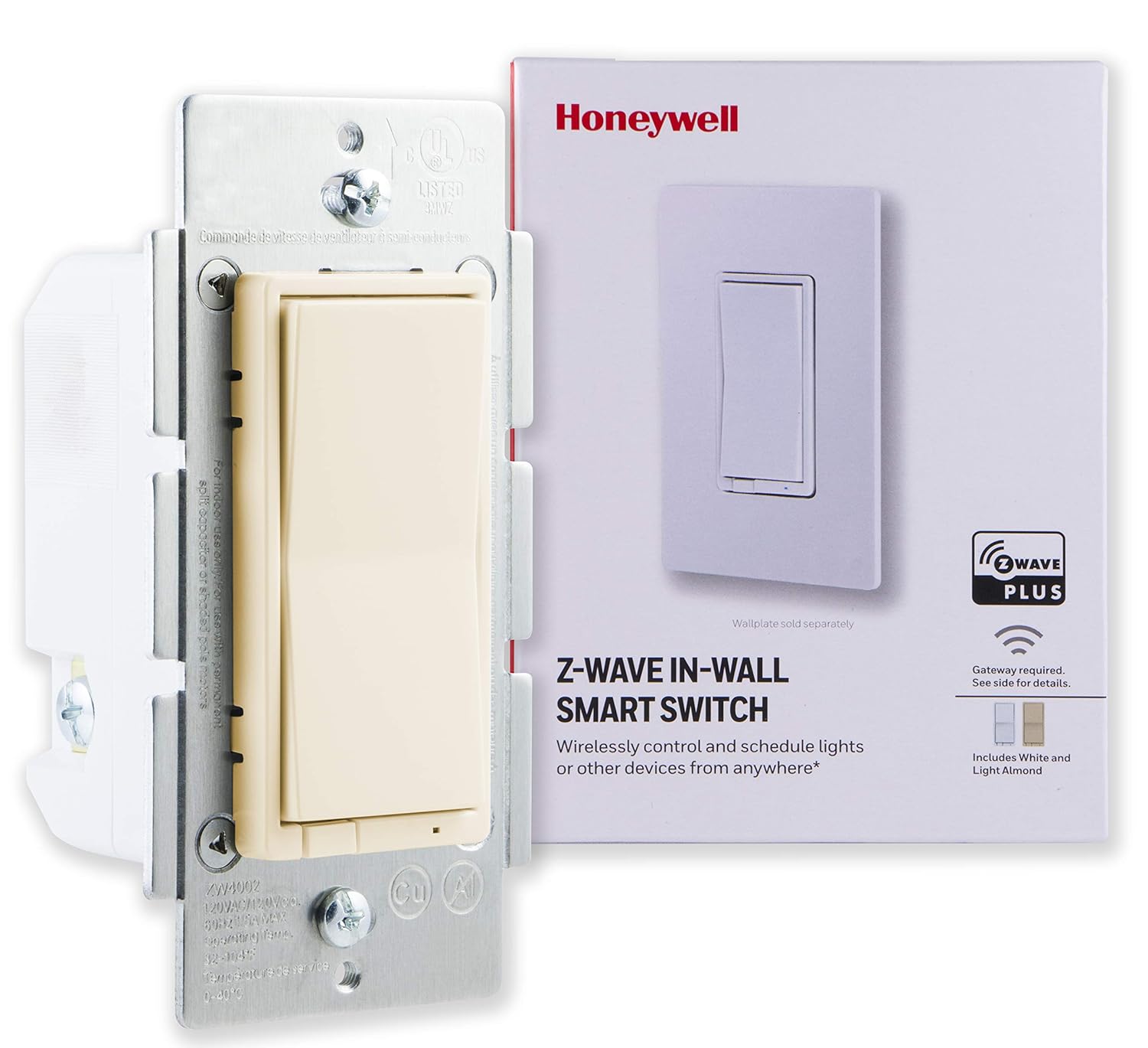 Dark Brown SmartThings 38217 Honeywell ZWave Plus Smart Light Dimmer