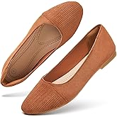 hash bubbie Women's Flats Shoes Black Ballet Flats Dress Shoes for Women Slip on Comfortable Dressy Loafers