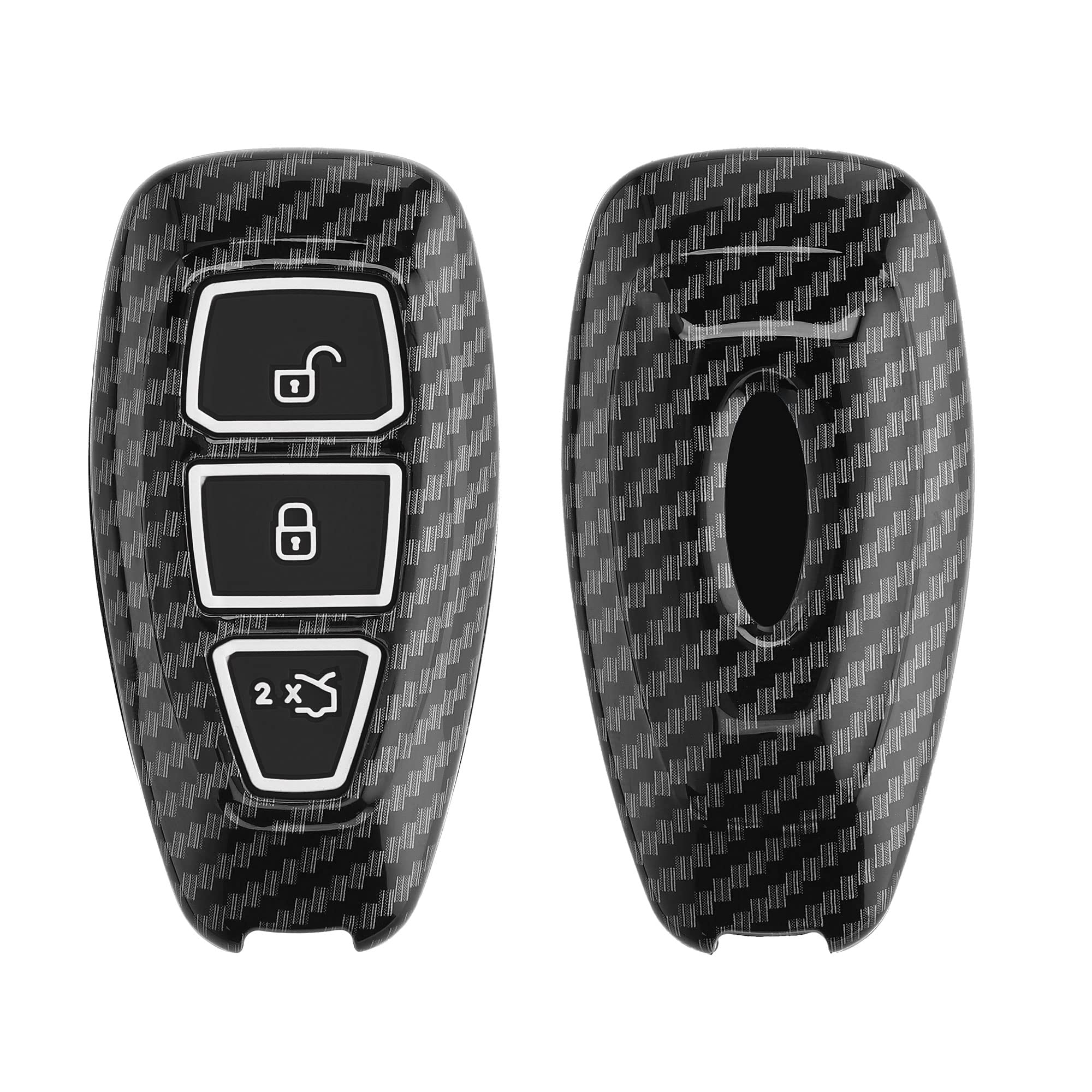 kwmobile Key Cover Compatible with Ford - Carbon