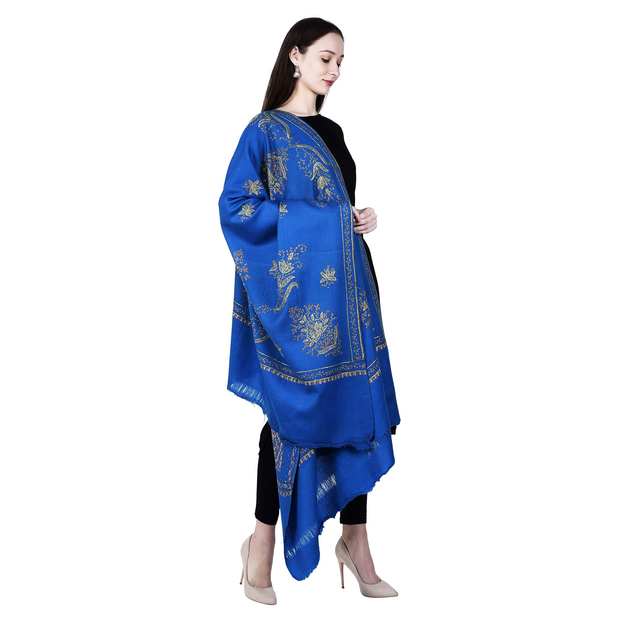 SWI WITH LABELWomen's Kashmiri Hand Embroidered Pure Wool Shawl