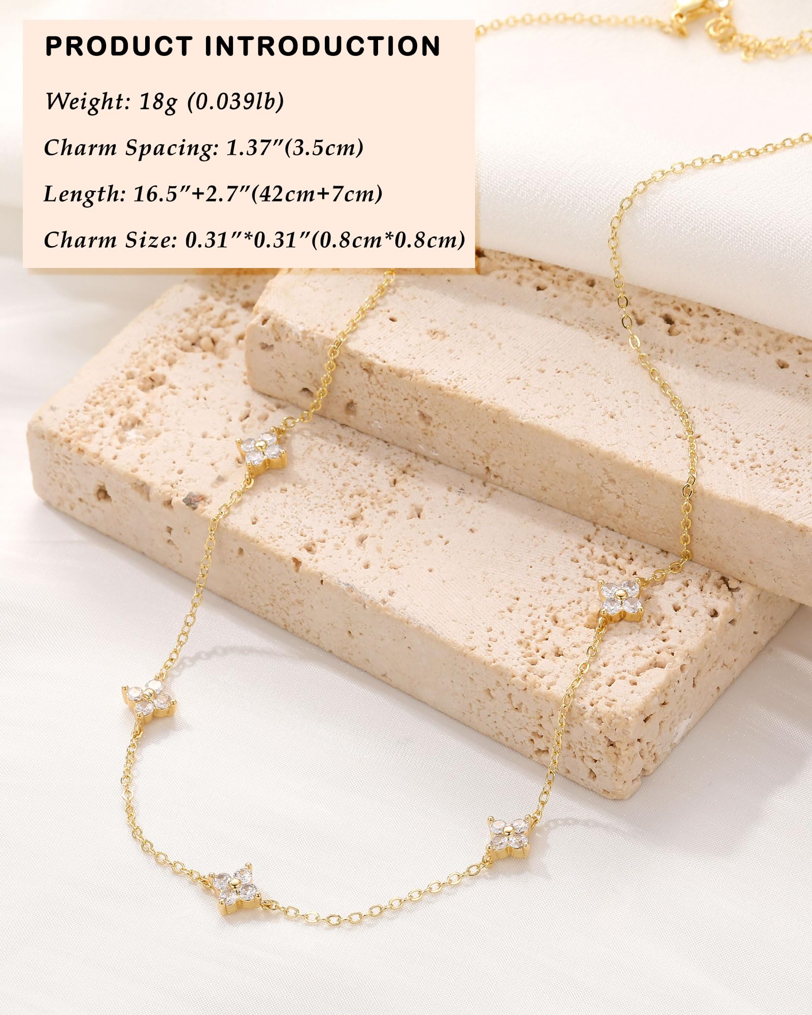 FUNEIA Dainty Silver Gold Necklaces for Women Trendy Non Tarnish 14K Gold Plated Cubic Zirconia Necklace Layered Cute Butterfly Heart Station Choker Necklace Stack for Wedding Prom Brides Jewelry
