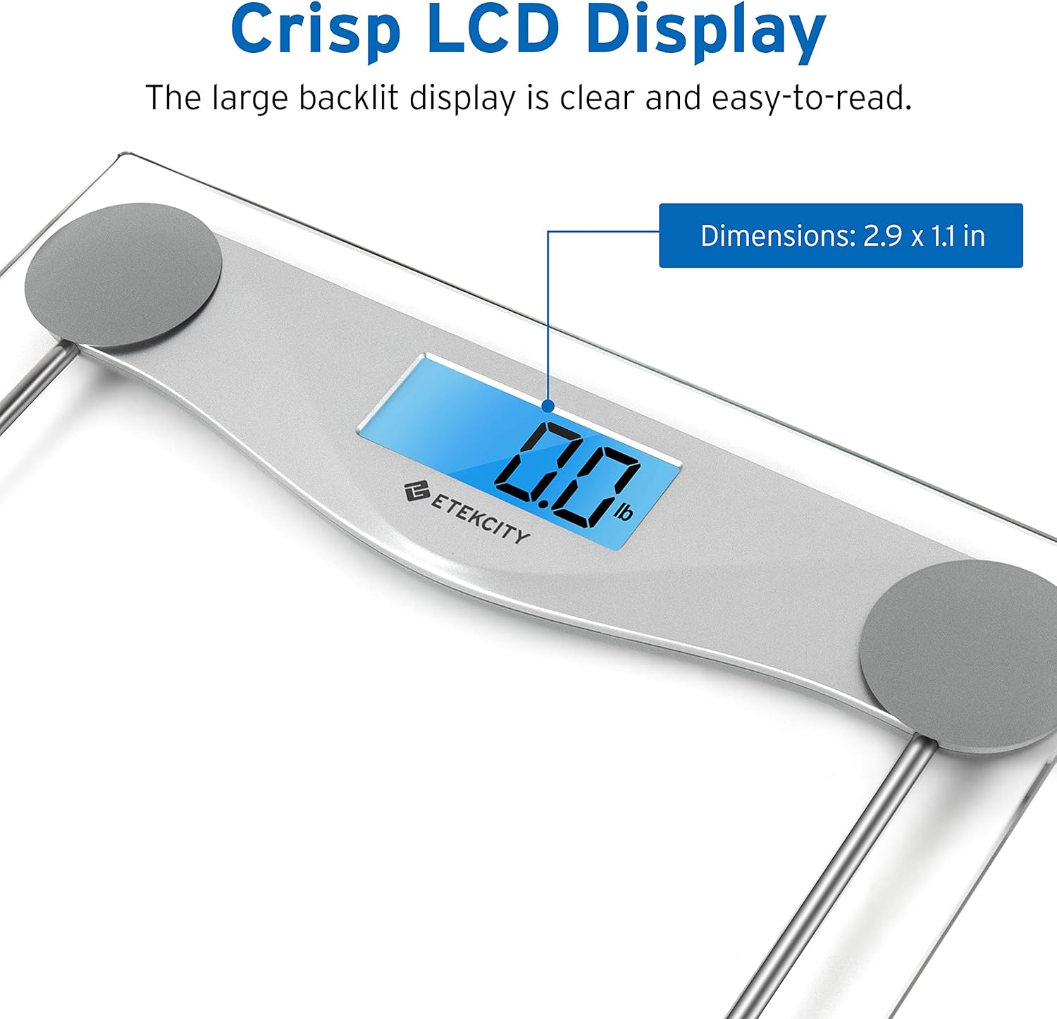 Etekcity Digital Body Weight Bathroom Scale with Body Tape Measure, 6mm Tempered Glass, 400 Pounds Scales, Silver: Health & Personal Care