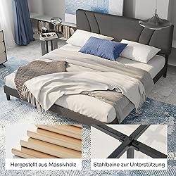 Avenco King Size Bed Frame, Upholstered Platform