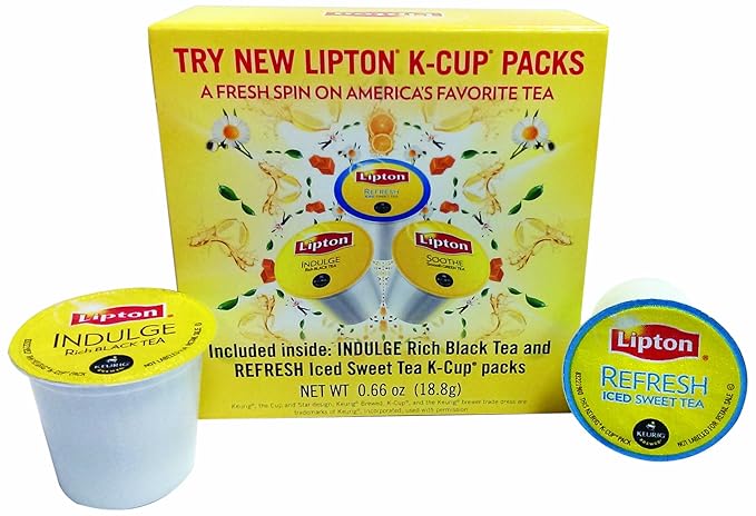 Lipton K Cups Refresh Iced Sweet Tea And Indulge Black Tea