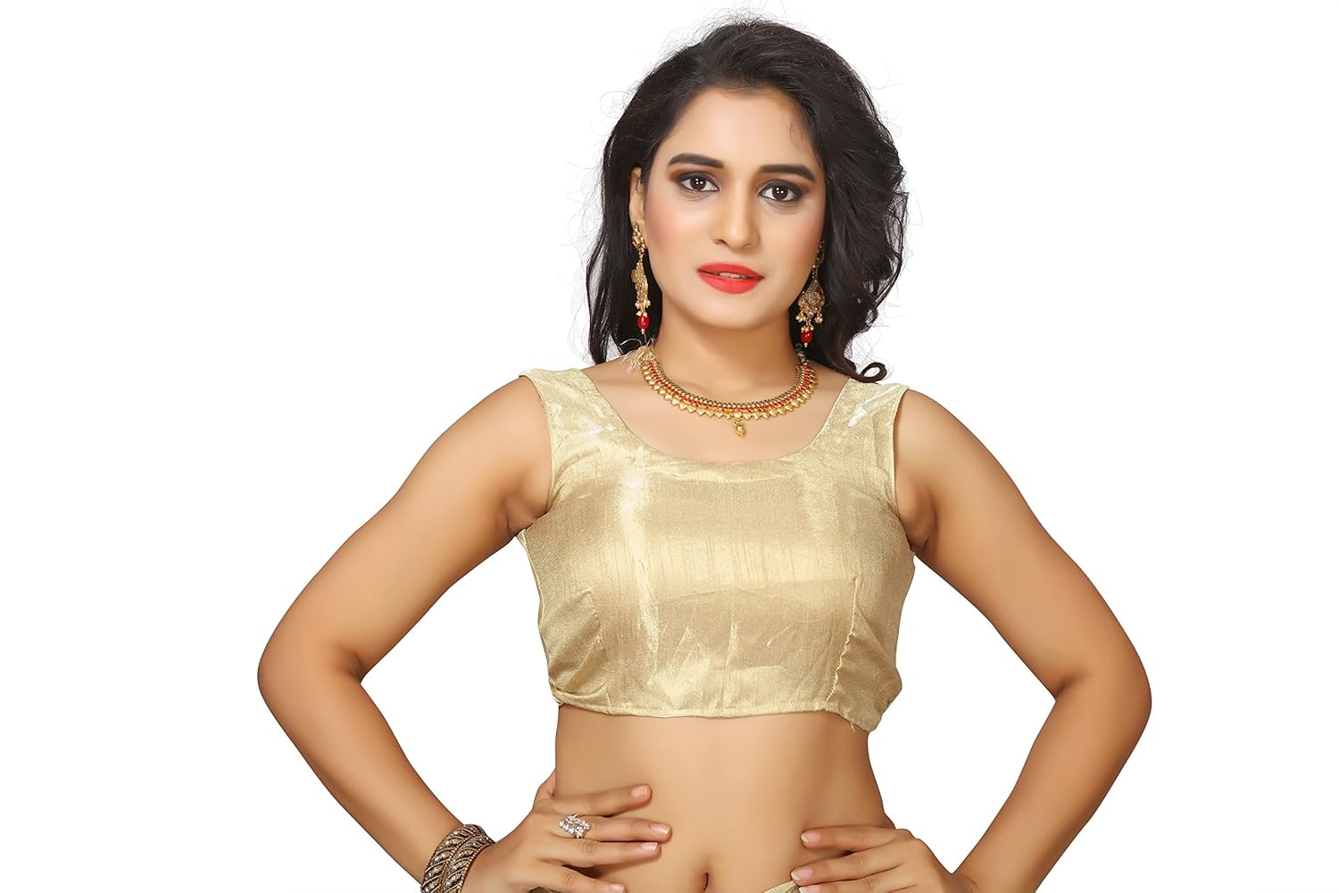 sunshine fashion women's naylon net & banglory silk saree with blouse piece