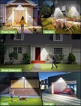 VIIIVA 50W Outdoor Security Light Motion Sensor PIR Flood with Remote 72 LEDs view 7