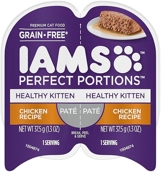 IAMS PERFECT PORTIONS HEALTHY KITTEN PATE` CHICKEN RECIPE...