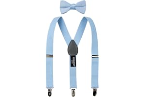 Spring Notion Boys' Suspenders and Solid Color Bowtie Set